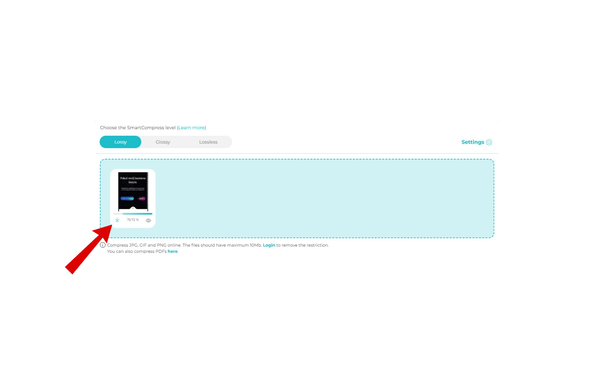 Kompresja obrazu online